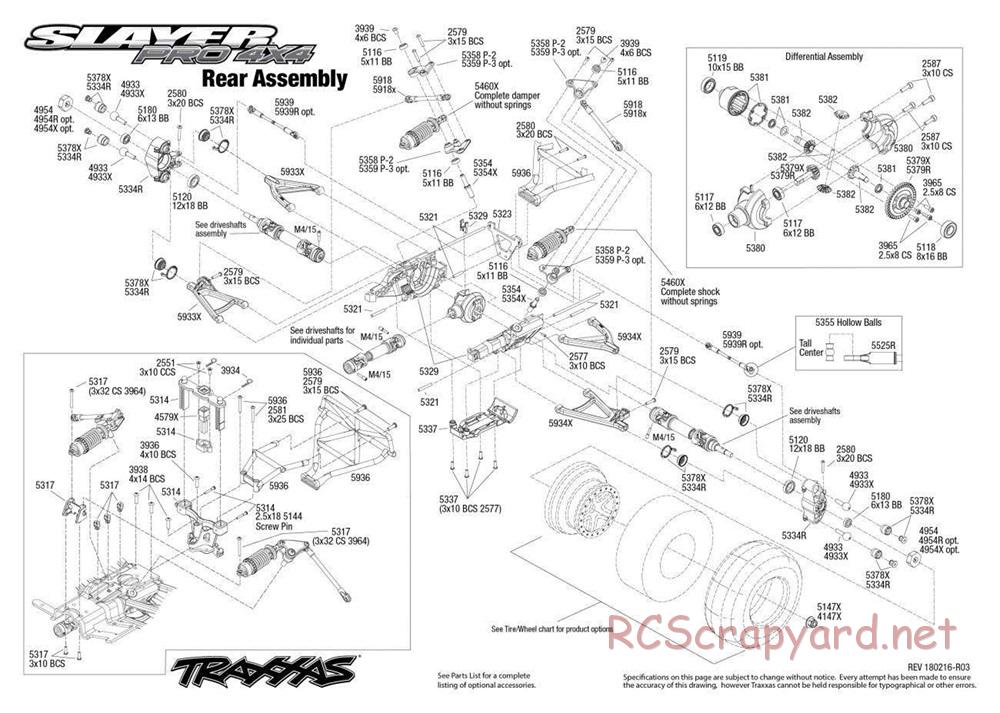 Traxxas - Slayer Pro 4x4 TSM - Exploded Views - Page 3