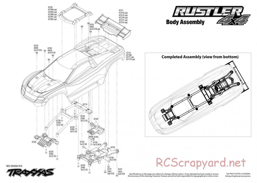 Traxxas - Rustler 4x4 XL-5 - Exploded Views - Page 4