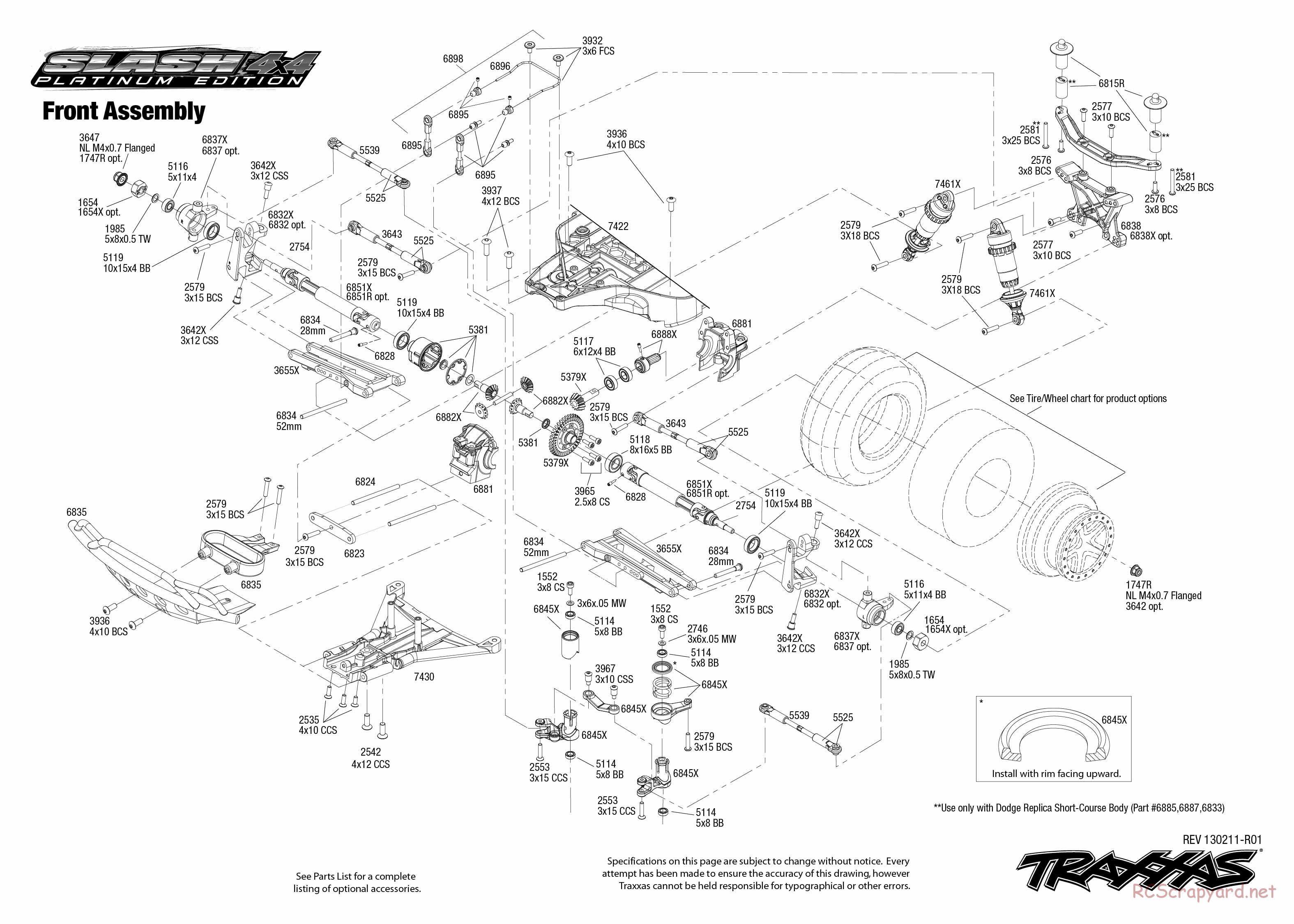 Traxxas - Slash 4x4 Platinum Ed (2012) - Exploded Views - Page 3