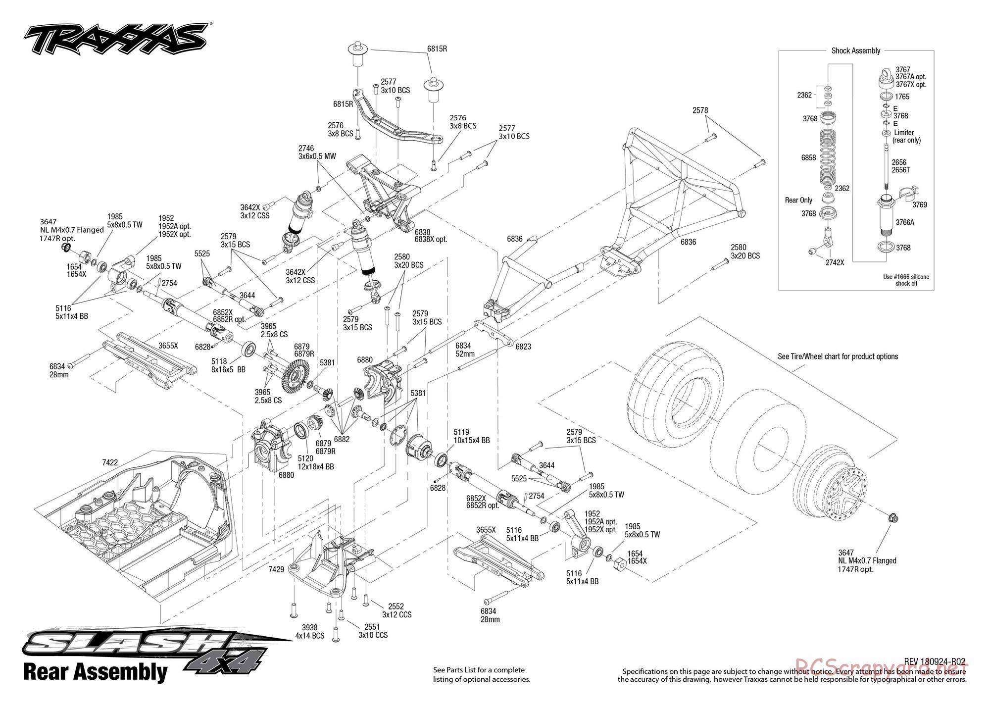 Traxxas - Slash 4x4 TSM OBA (2017) - Exploded Views - Page 5