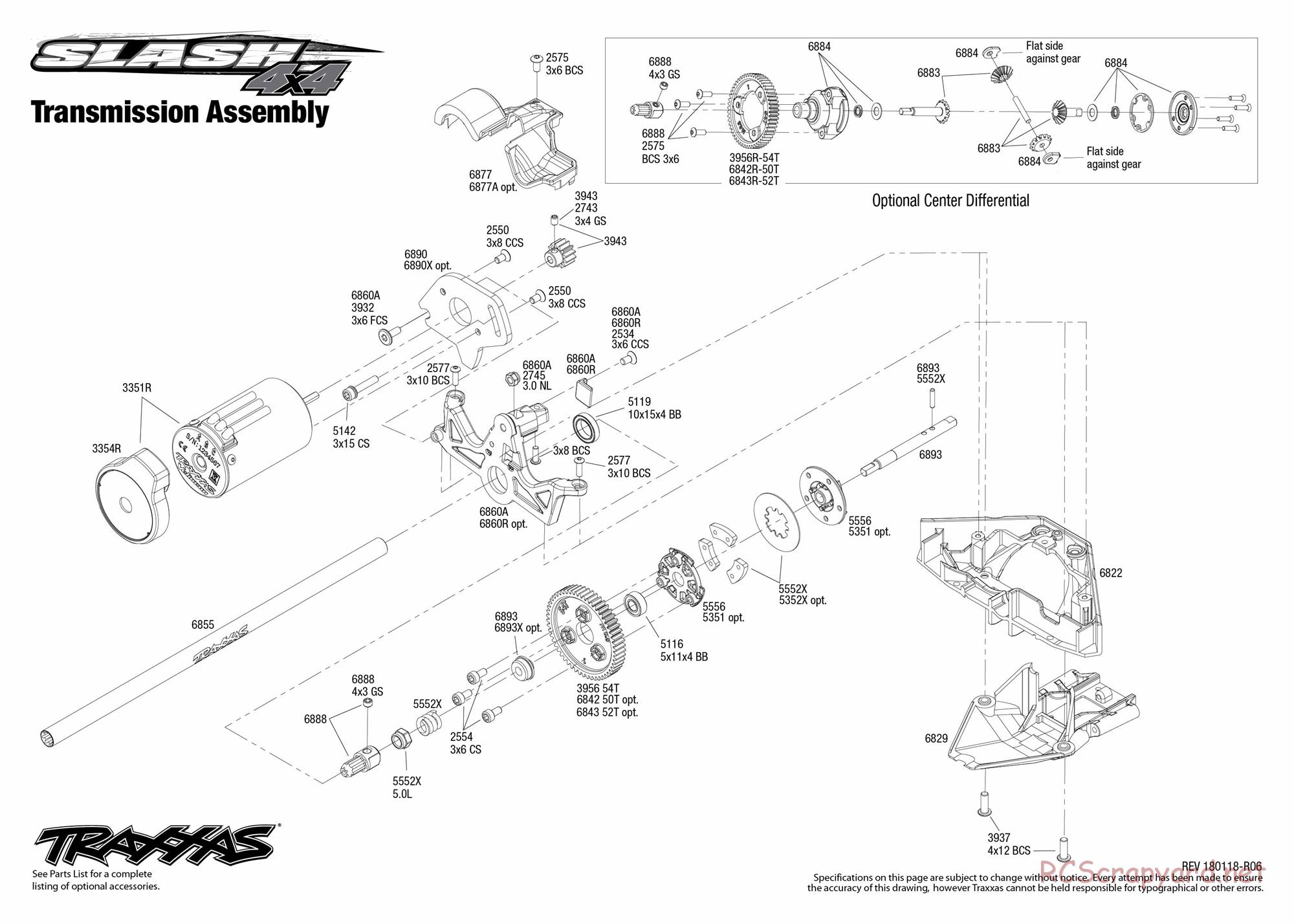 Traxxas - Slash 4x4 TSM (2015) - Exploded Views - Page 6