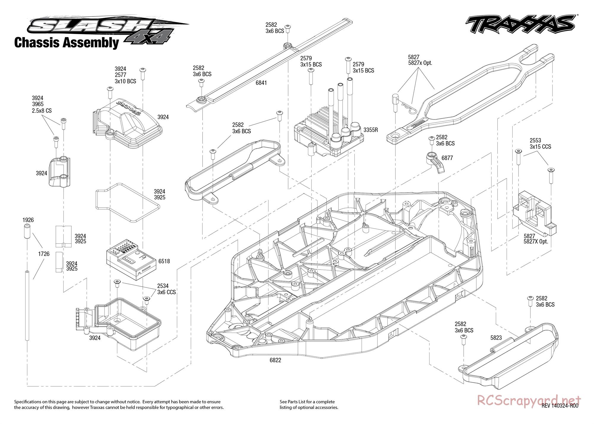 Traxxas - Slash 4x4 (2014) - Exploded Views - Page 1