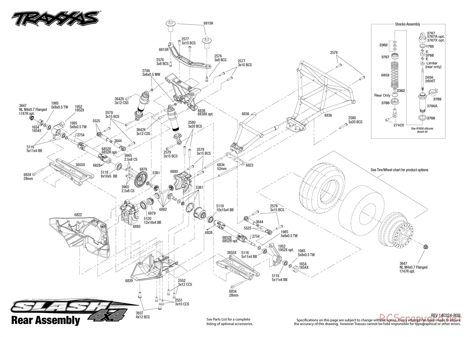 Traxxas - Slash 4x4 (2014) - Exploded Views - Page 4