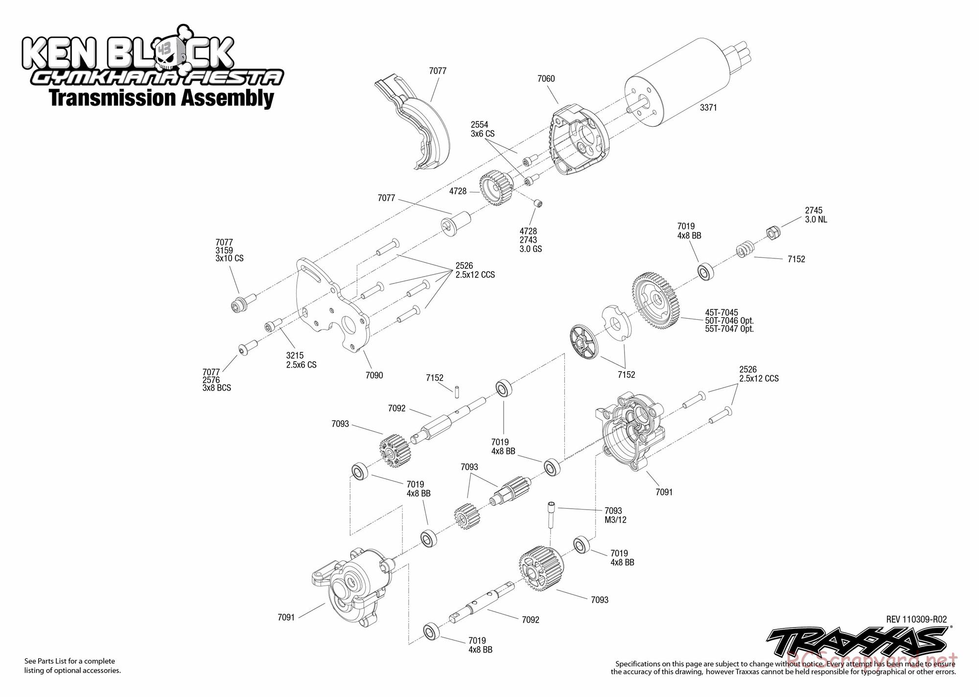 Traxxas - 1/16 Ken Block Gymkhana Fiesta (2011) - Exploded Views - Page 5