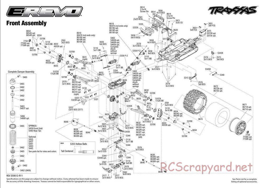 Traxxas - E-Revo VXL TSM (2018) - Exploded Views - Page 2