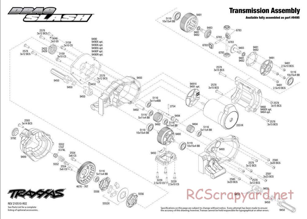 Traxxas - Drag Slash - Exploded Views - Page 5