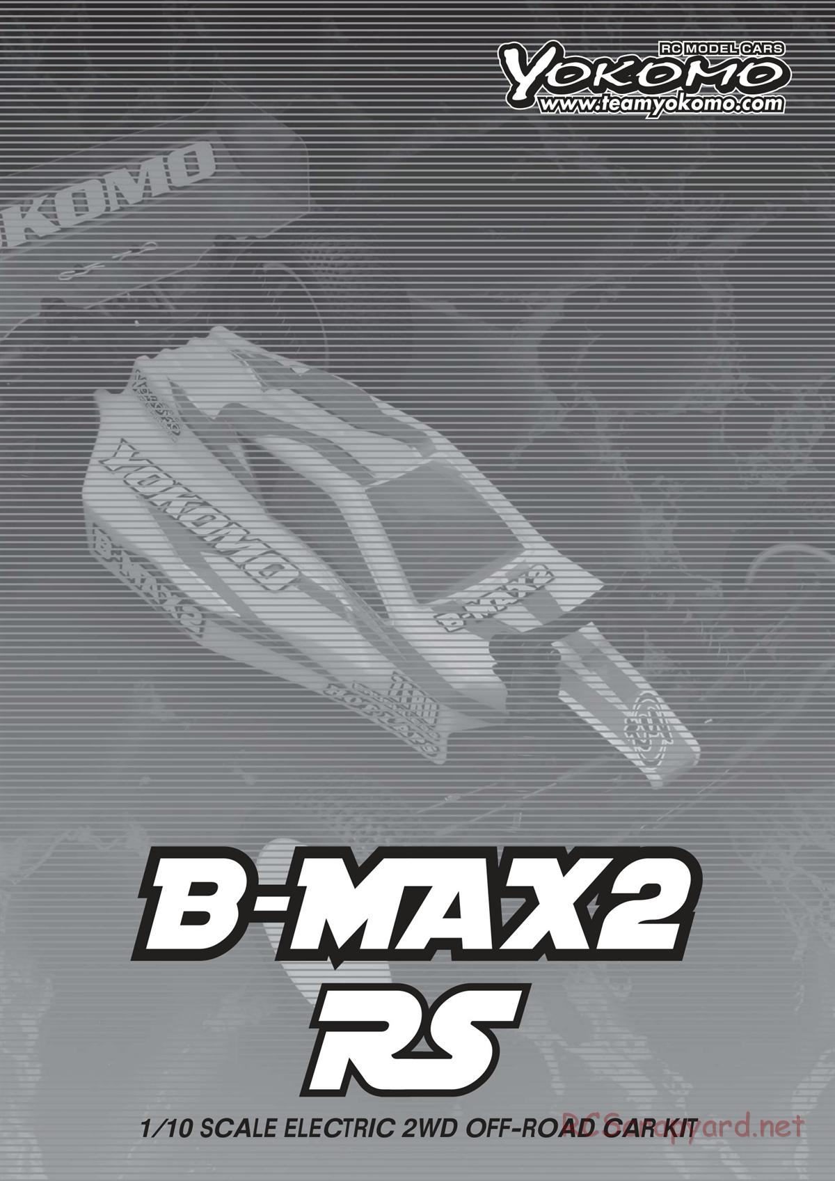 Yokomo - B-Max2 RS - Manual - Page 1