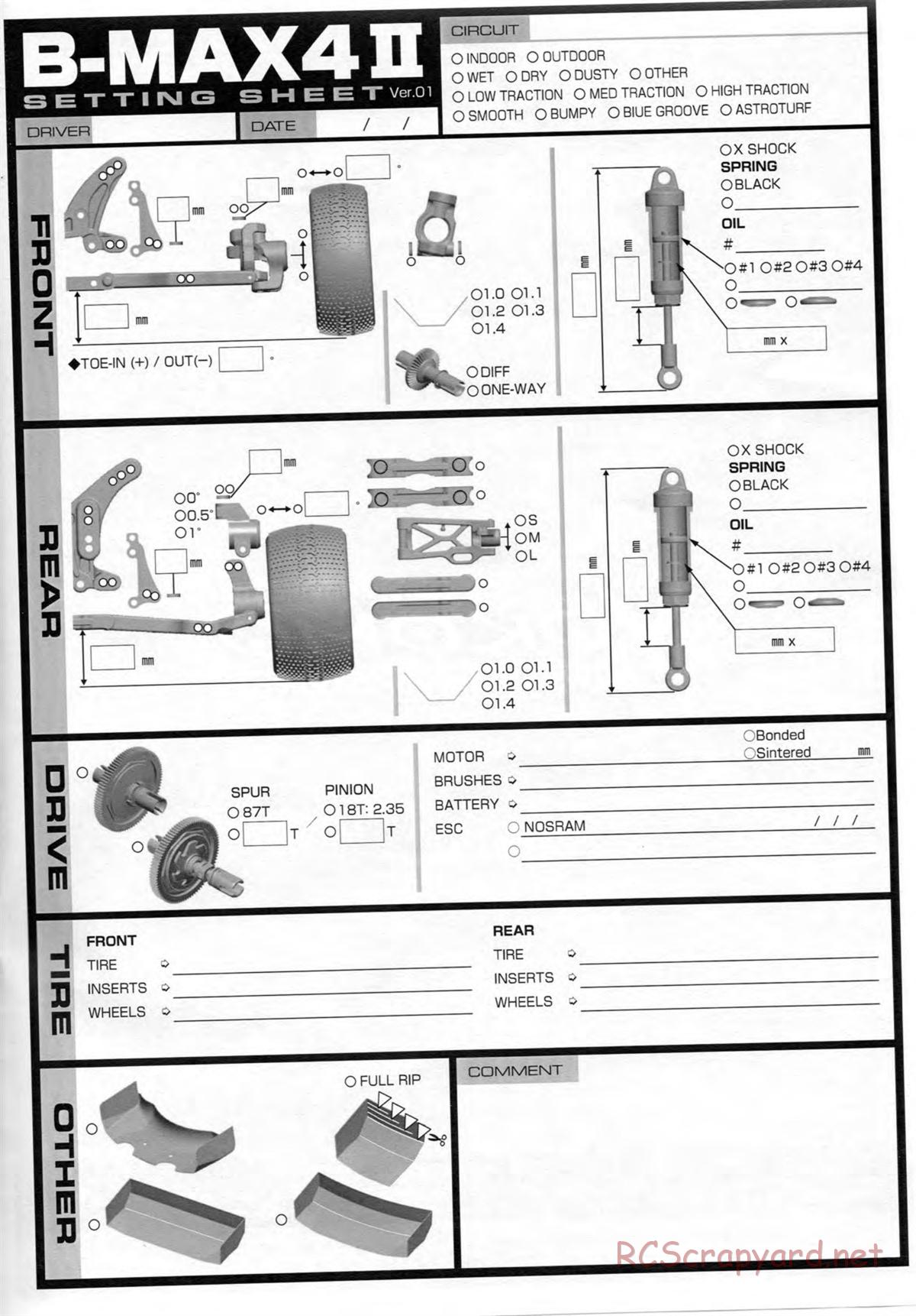 Yokomo - B-Max4 II World Spec - Manual - Page 31