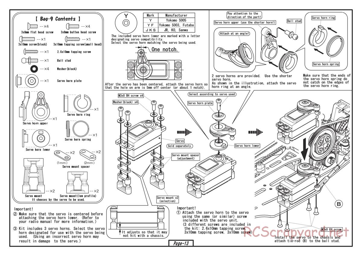 Yokomo - Drift Package DIB - Manual - Page 13