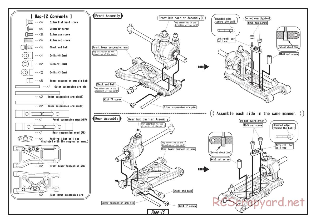 Yokomo - Drift Package DIB - Manual - Page 16