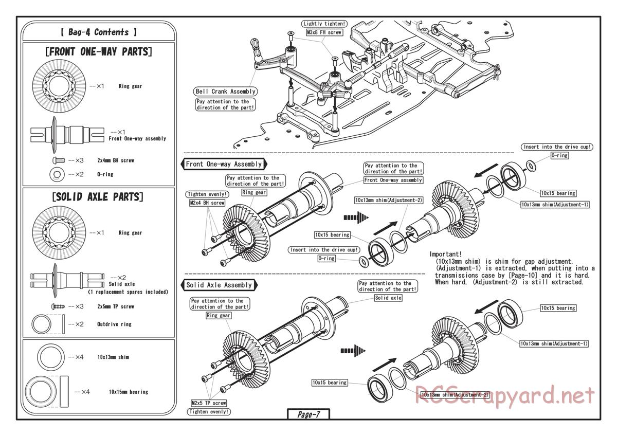 Yokomo - Drift Package DPM SSG - Manual - Page 7