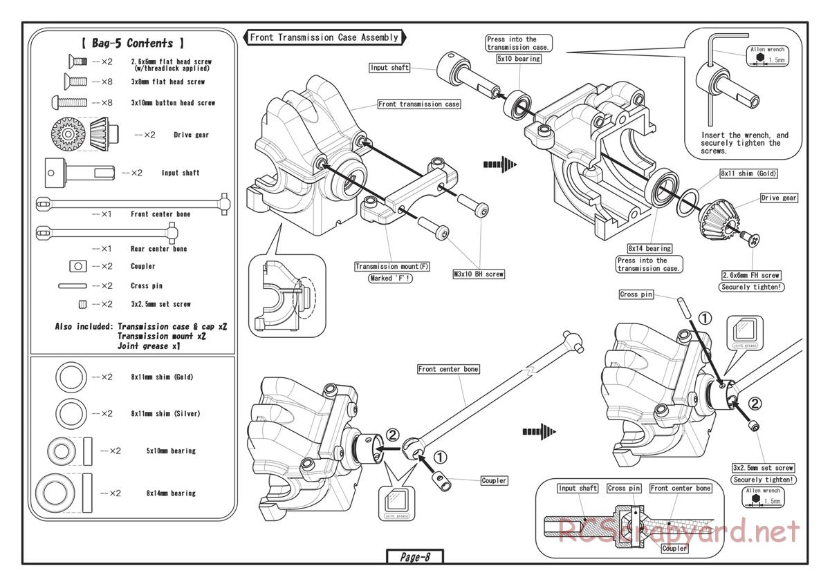 Yokomo - Drift Package DPM SSG - Manual - Page 8