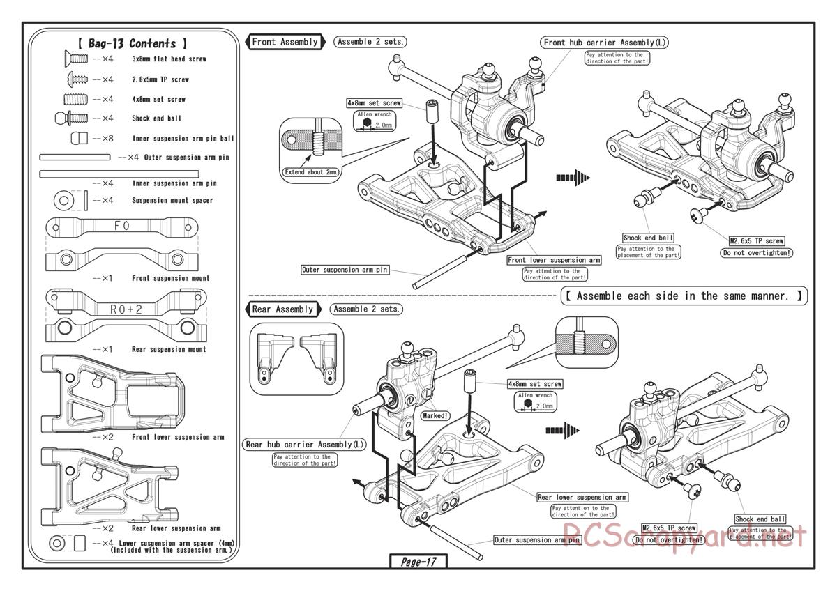 Yokomo - Drift Package DPM SSG - Manual - Page 17