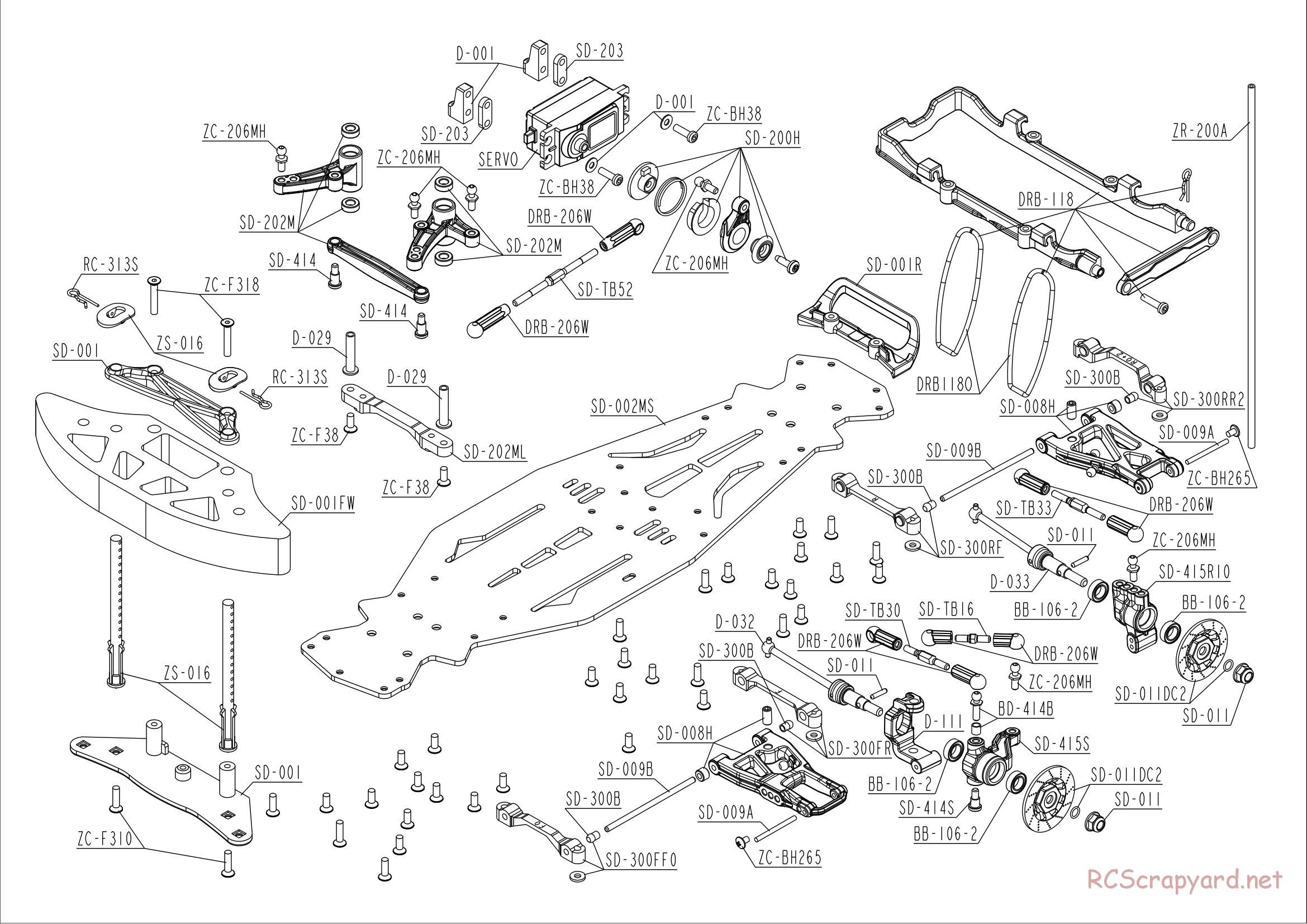 Yokomo - Drift Package DPM SSG - Exploded View - Page 26