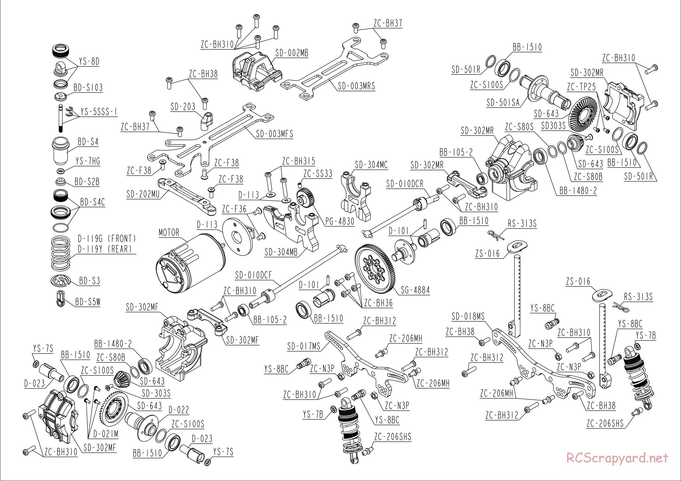 Yokomo - Drift Package DPM SSG - Exploded View - Page 27