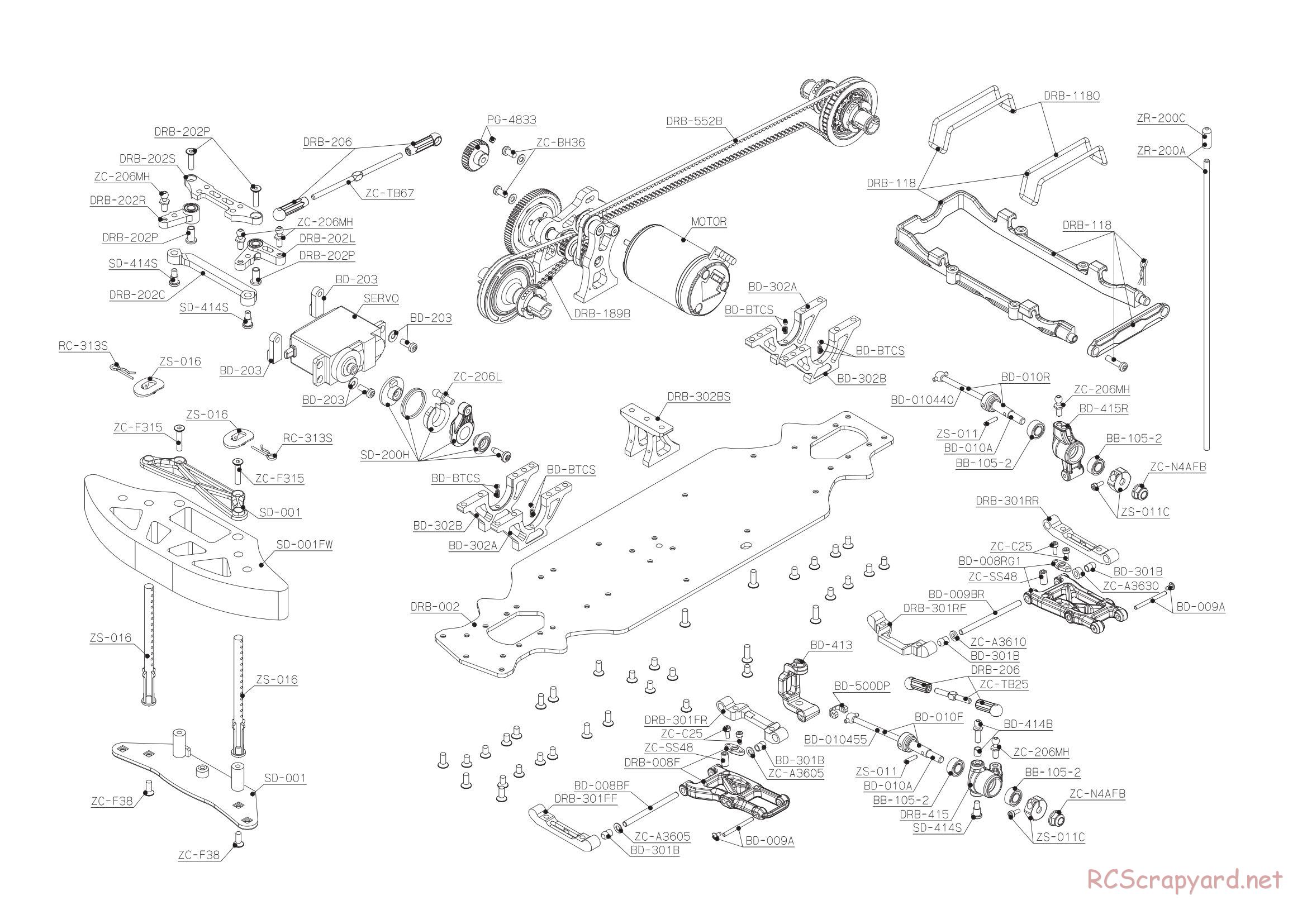 Yokomo - Drift Package DRB - Exploded View - Page 27