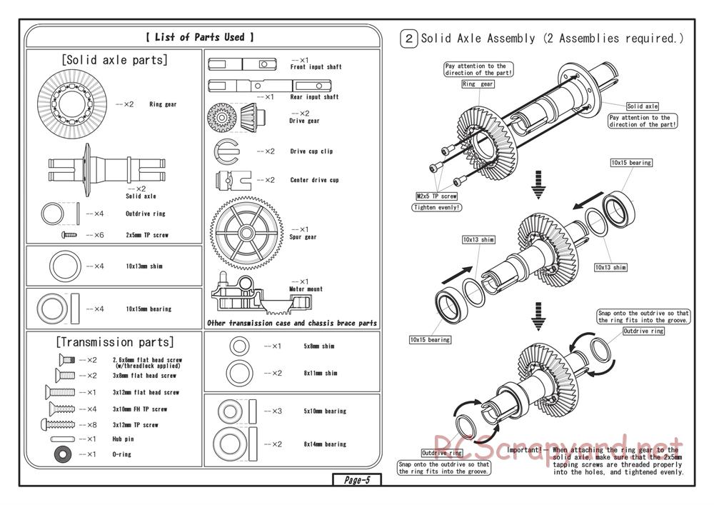 Yokomo - Drift Racer - Manual - Page 5