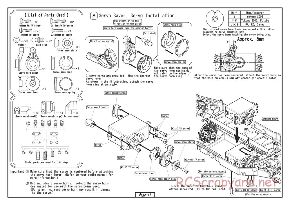 Yokomo - Drift Racer - Manual - Page 11