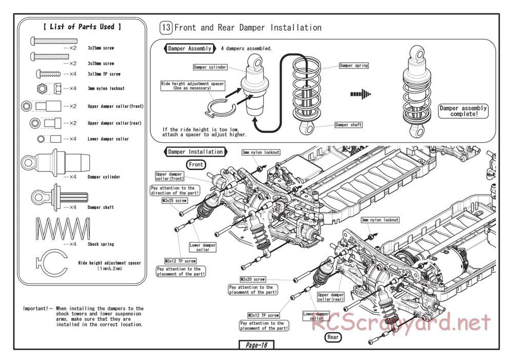 Yokomo - Drift Racer - Manual - Page 16