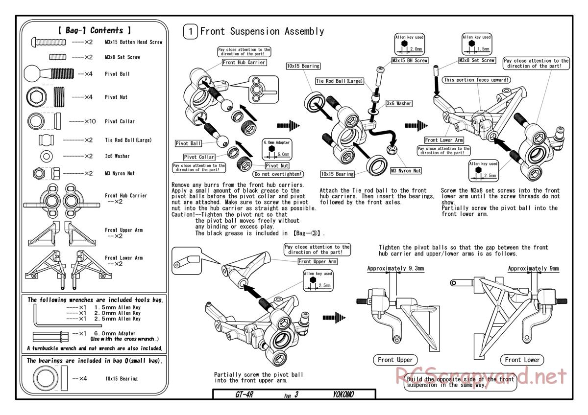 Yokomo - GT-4R - Manual - Page 3