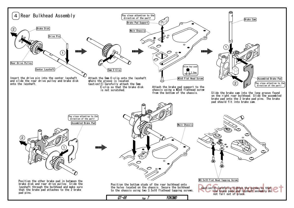 Yokomo - GT-4R - Manual - Page 7