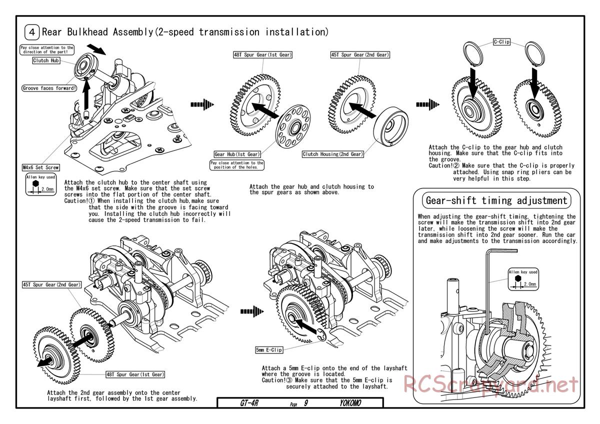 Yokomo - GT-4R - Manual - Page 9