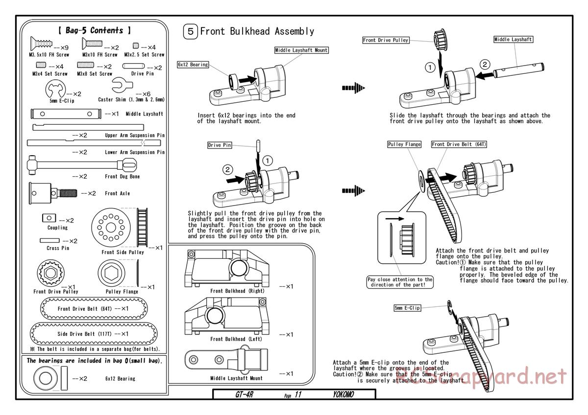 Yokomo - GT-4R - Manual - Page 11