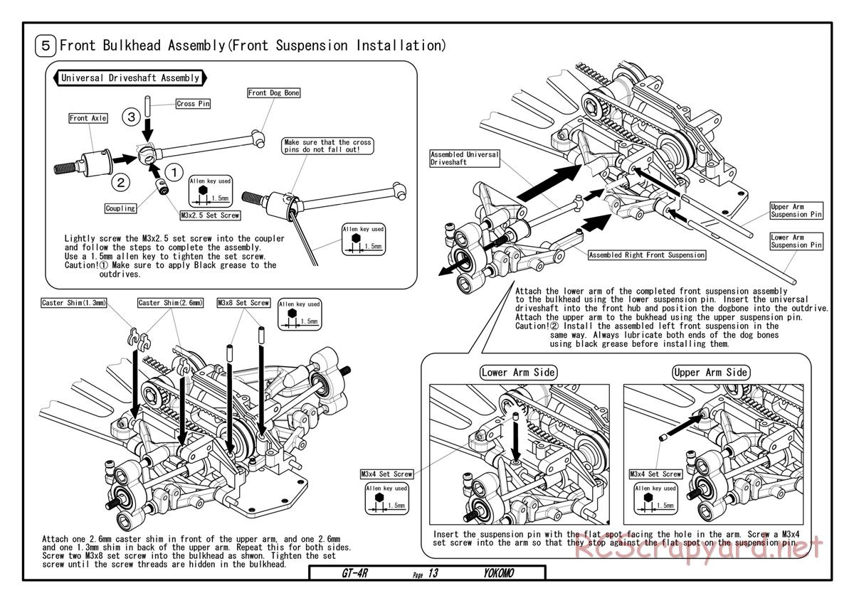 Yokomo - GT-4R - Manual - Page 13