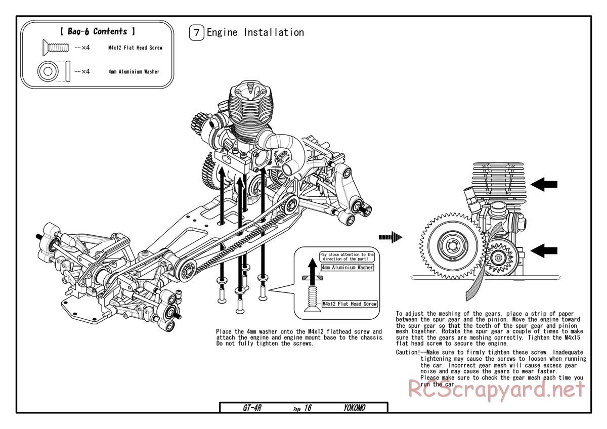 Yokomo - GT-4R - Manual - Page 16