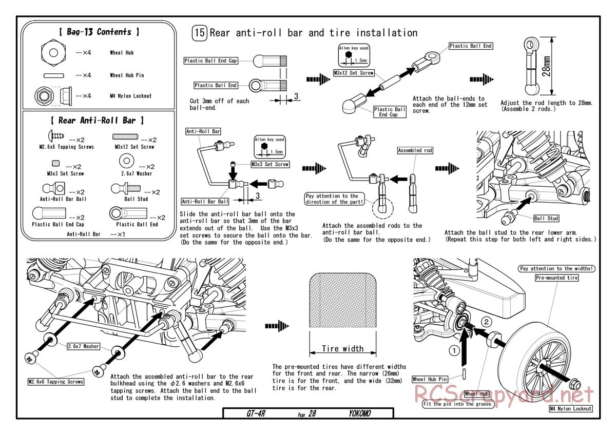 Yokomo - GT-4R - Manual - Page 28