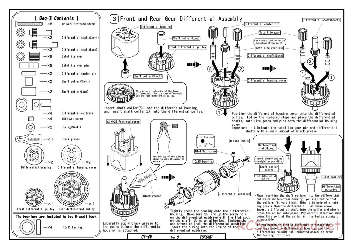 Yokomo - GT-4W - Manual - Page 5