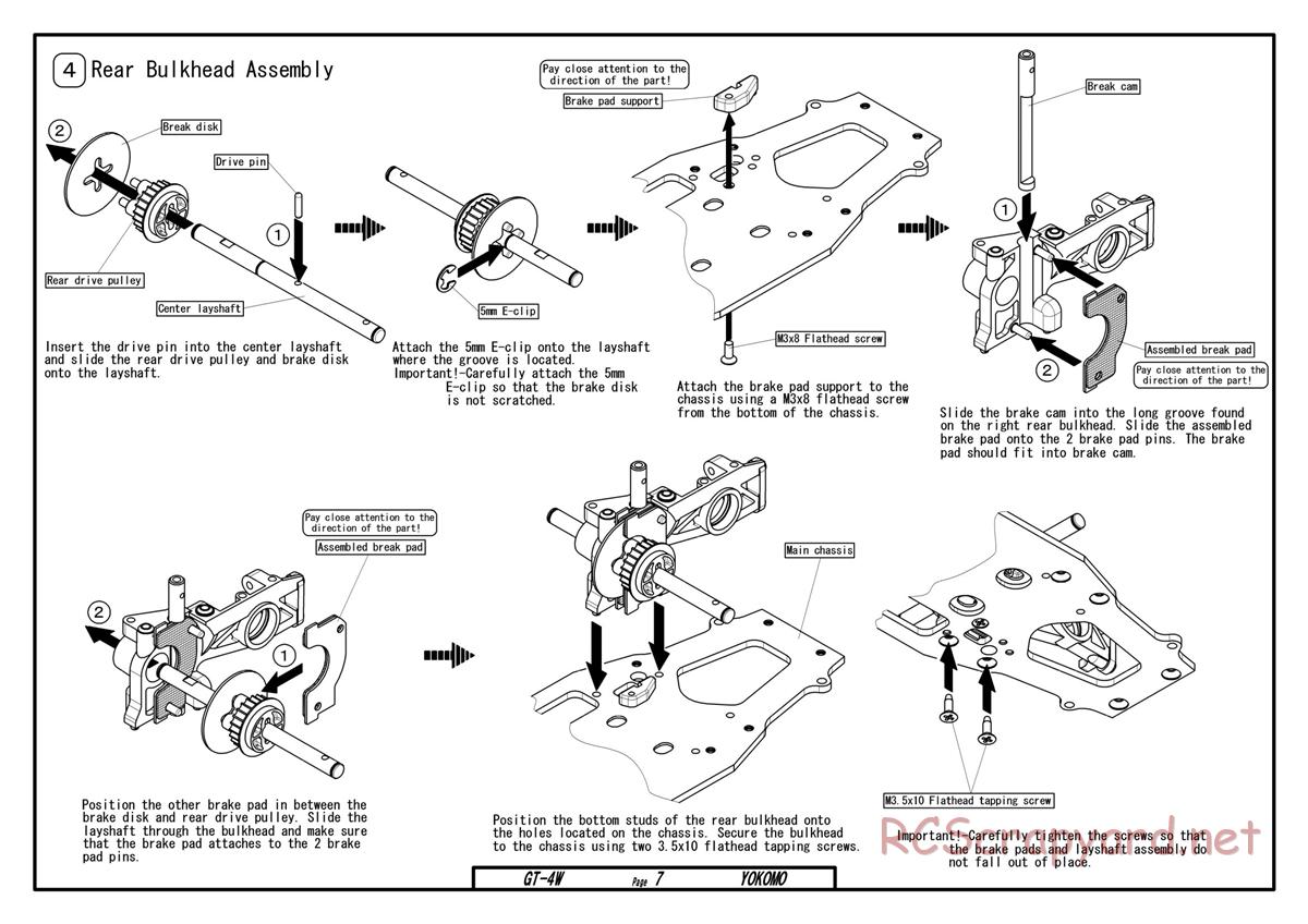 Yokomo - GT-4W - Manual - Page 7