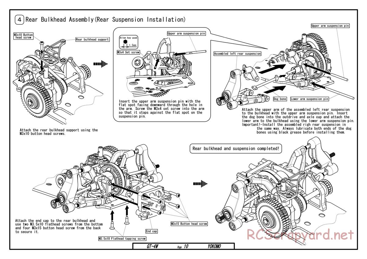 Yokomo - GT-4W - Manual - Page 10