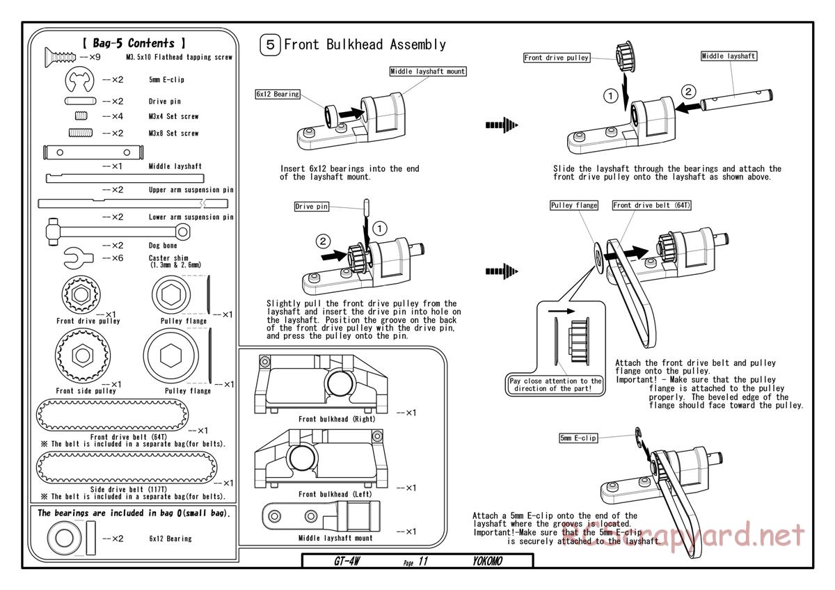 Yokomo - GT-4W - Manual - Page 11