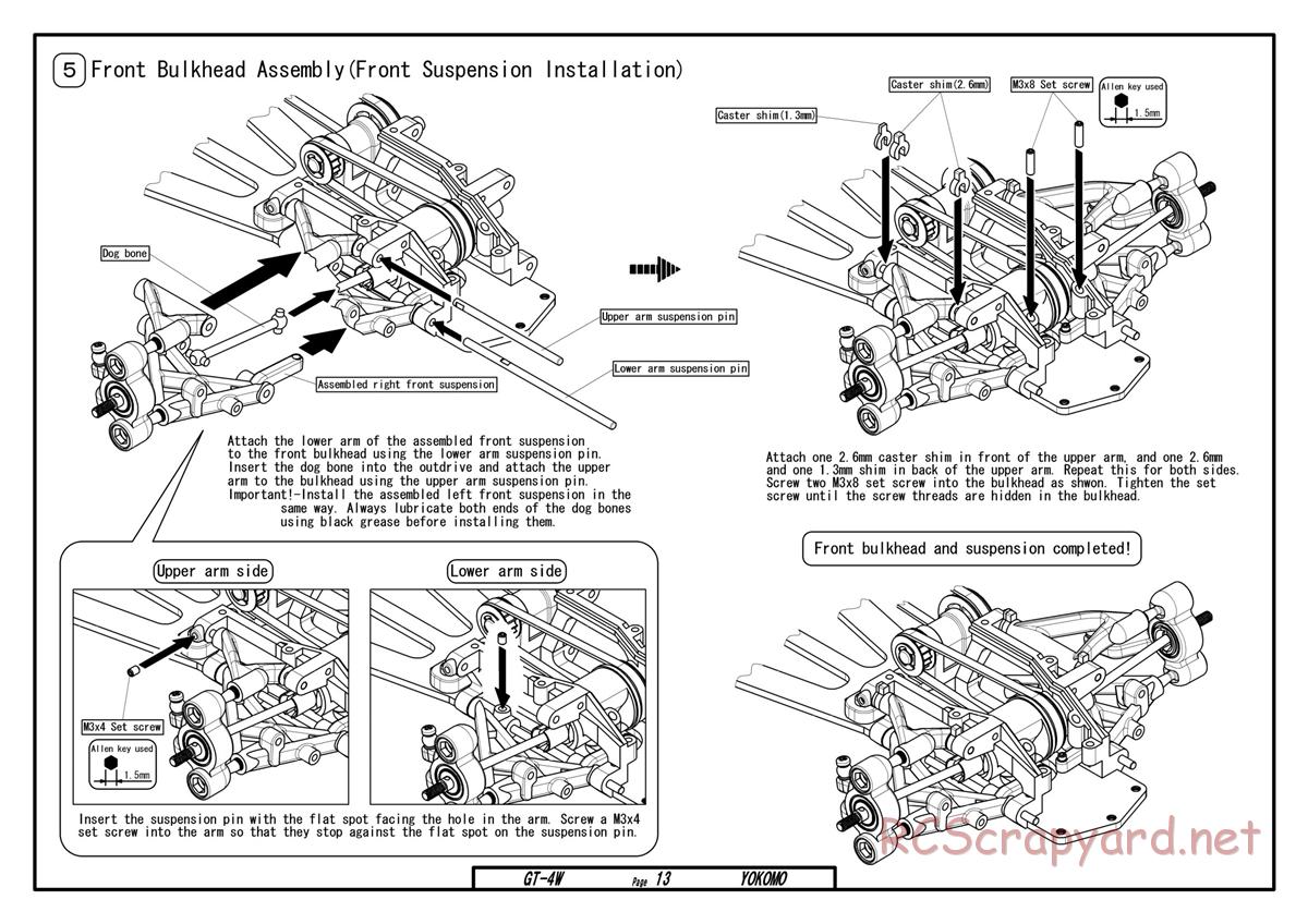 Yokomo - GT-4W - Manual - Page 13