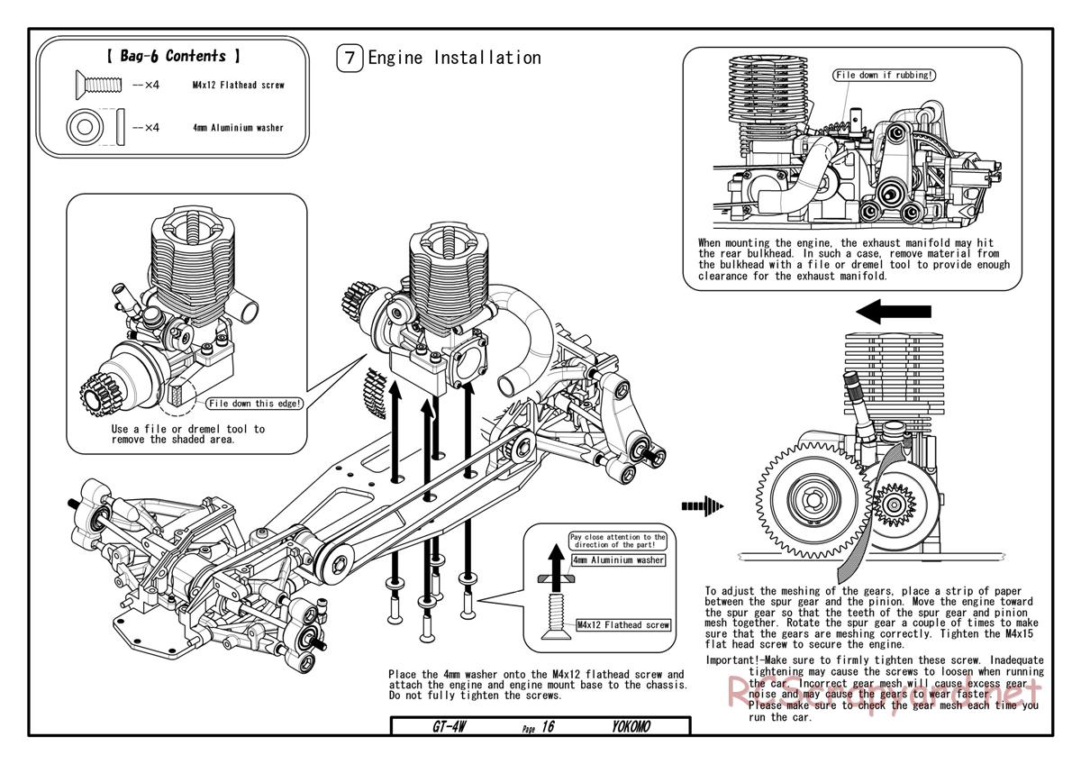 Yokomo - GT-4W - Manual - Page 16