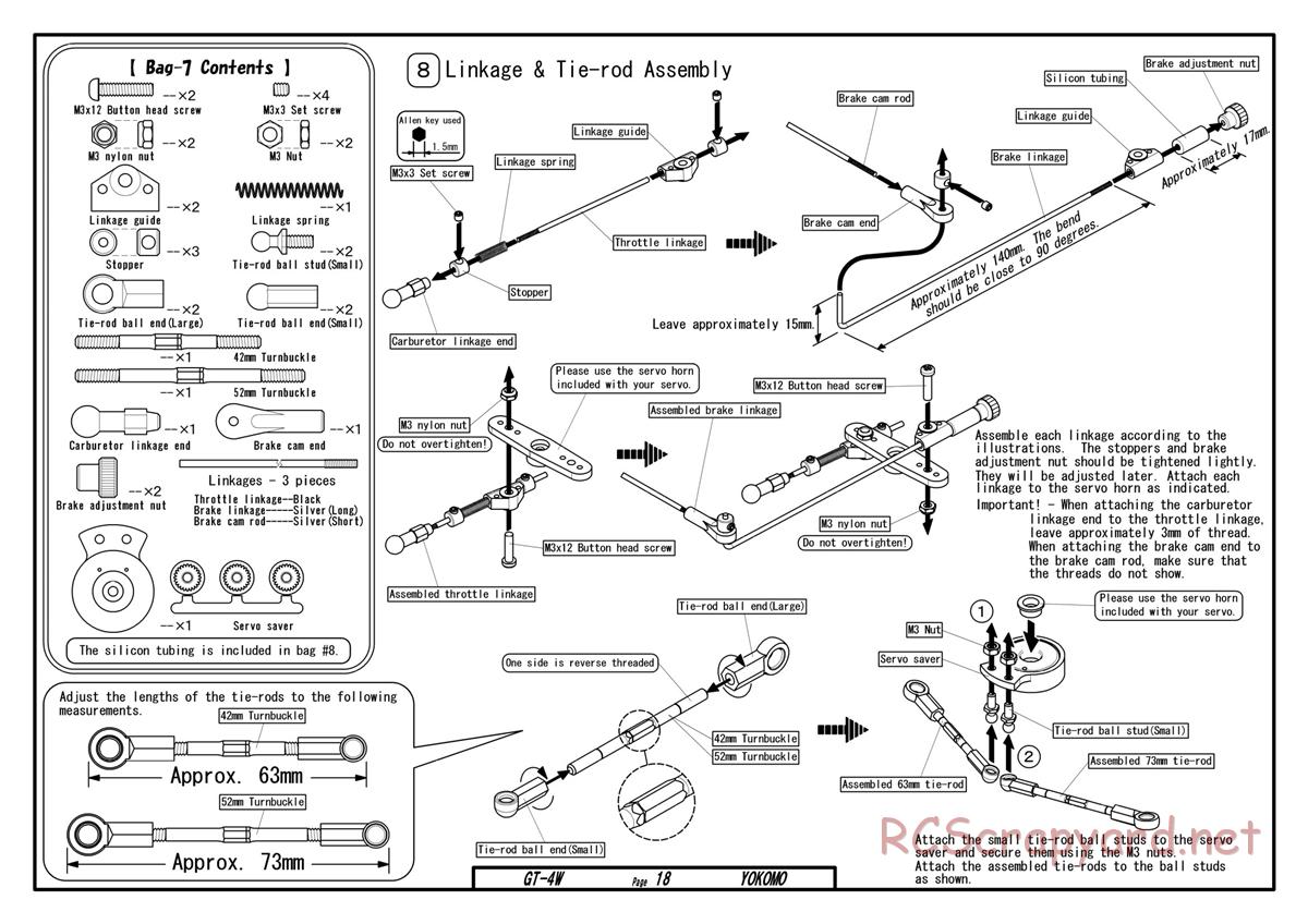 Yokomo - GT-4W - Manual - Page 18