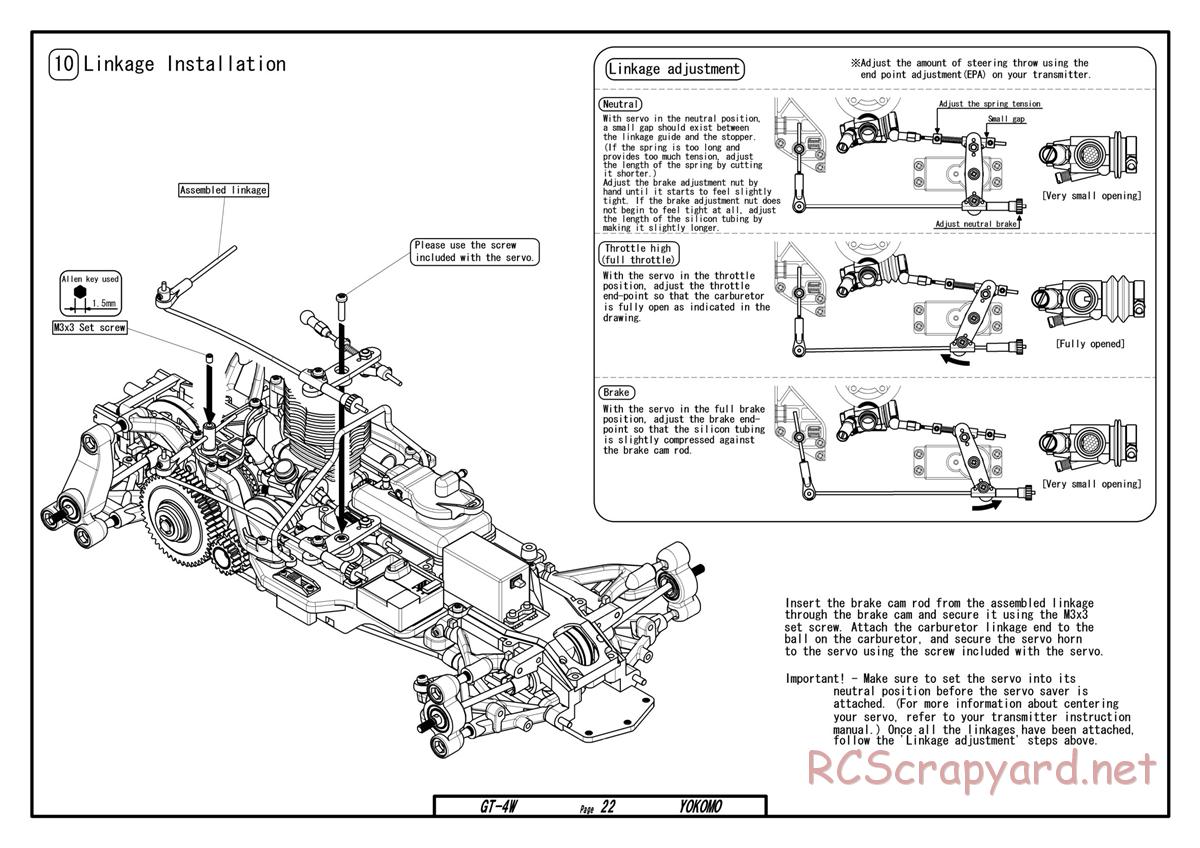 Yokomo - GT-4W - Manual - Page 22