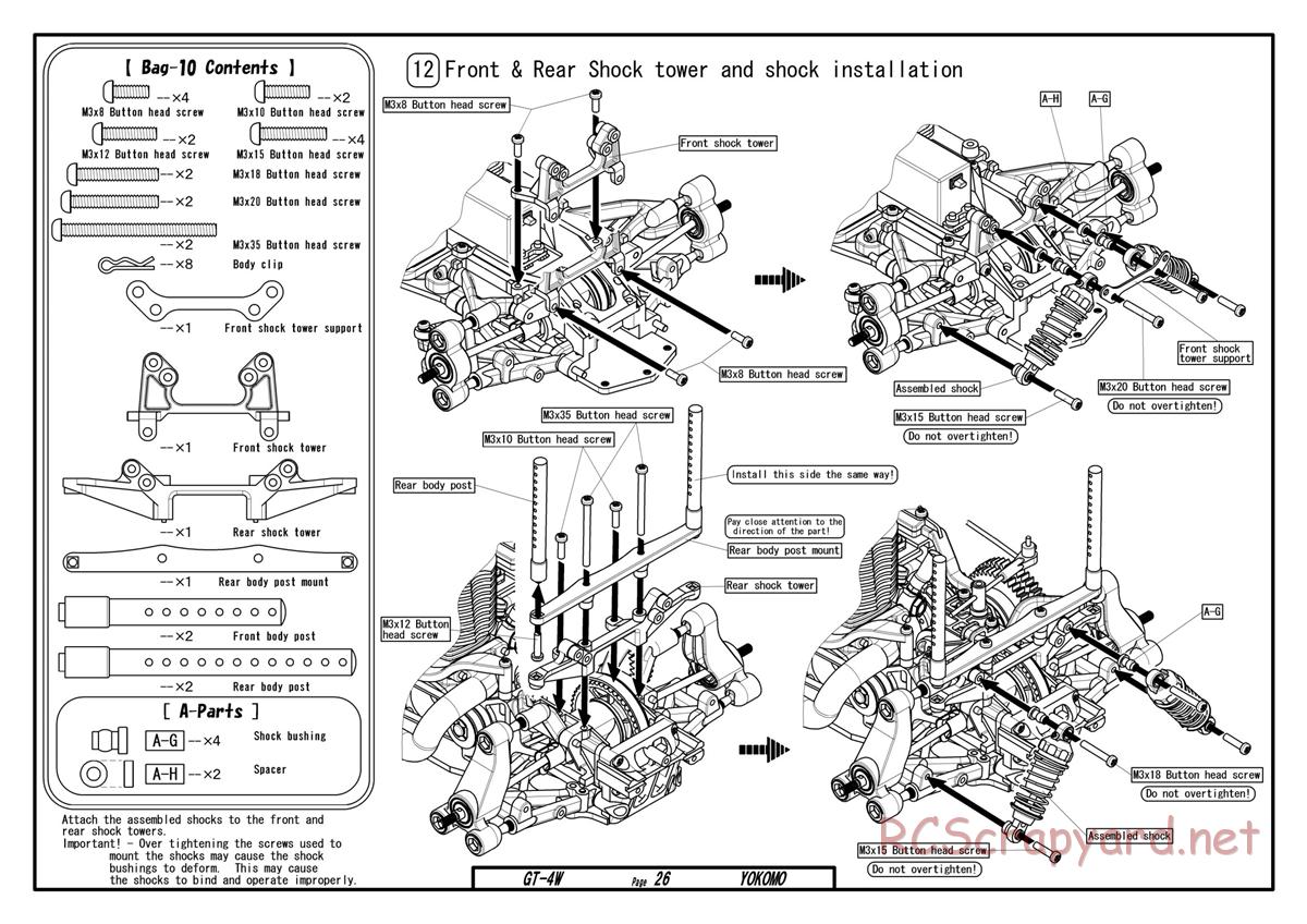 Yokomo - GT-4W - Manual - Page 26