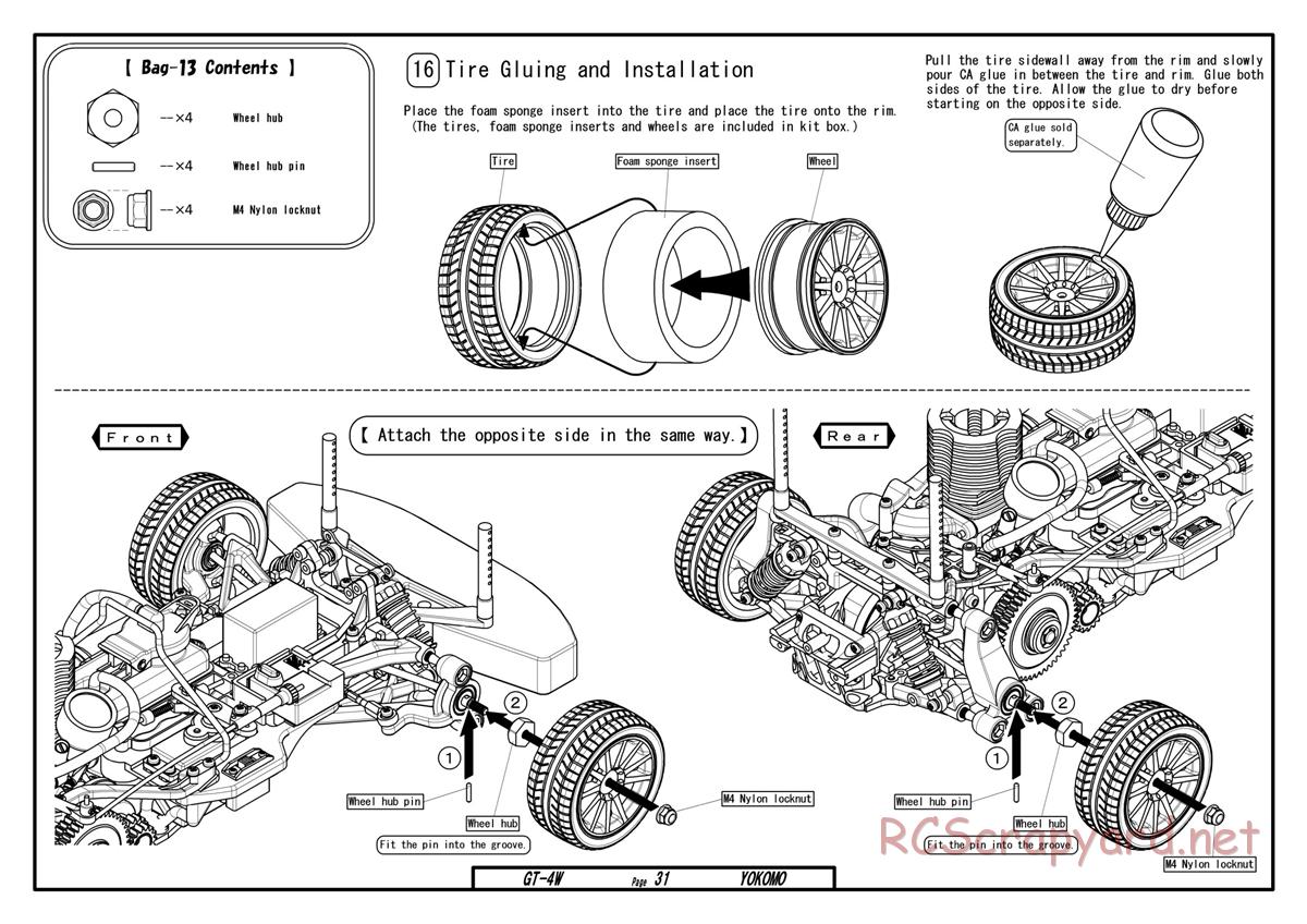 Yokomo - GT-4W - Manual - Page 31