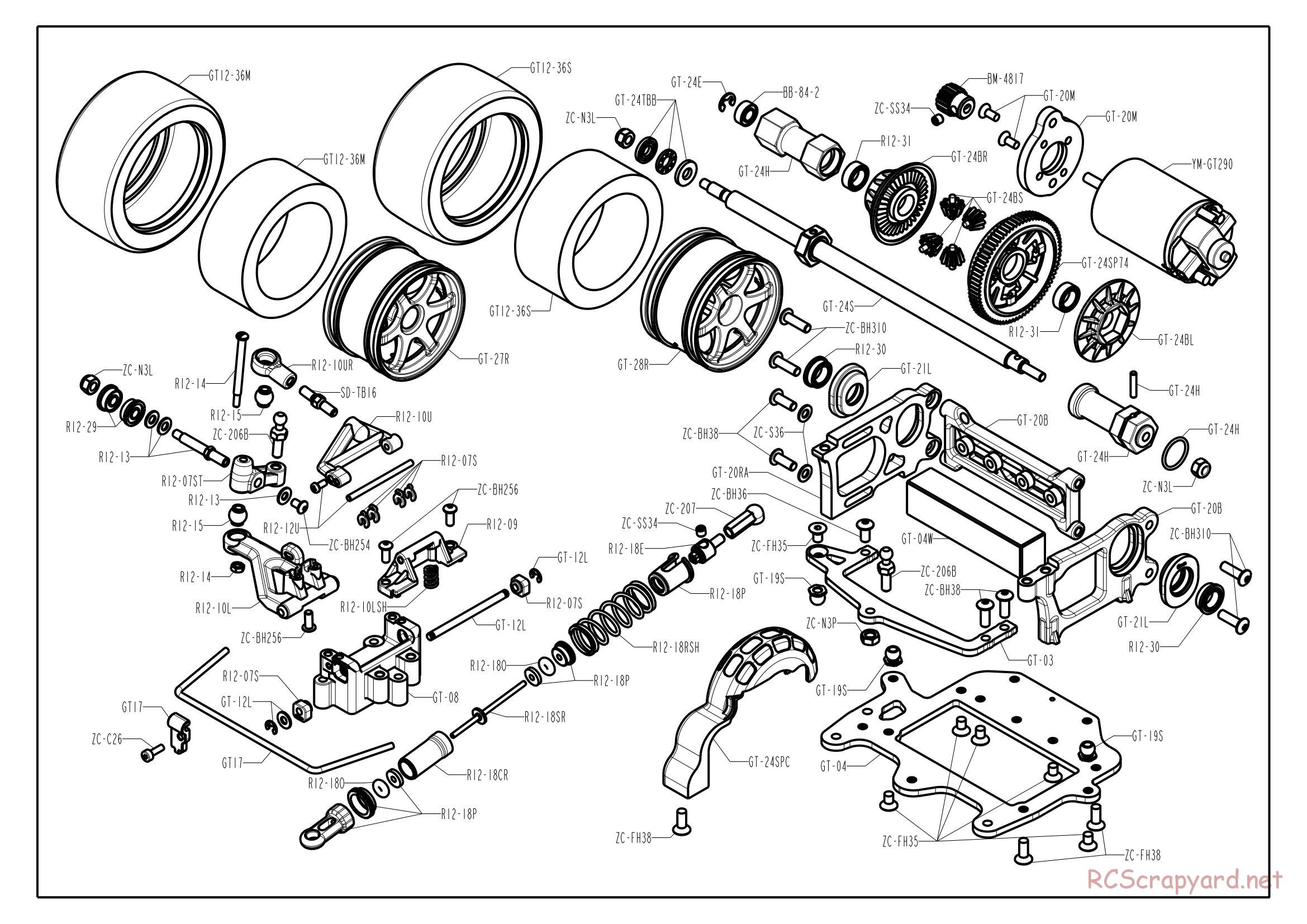 Yokomo - GT500 - Exploded View - Page 19