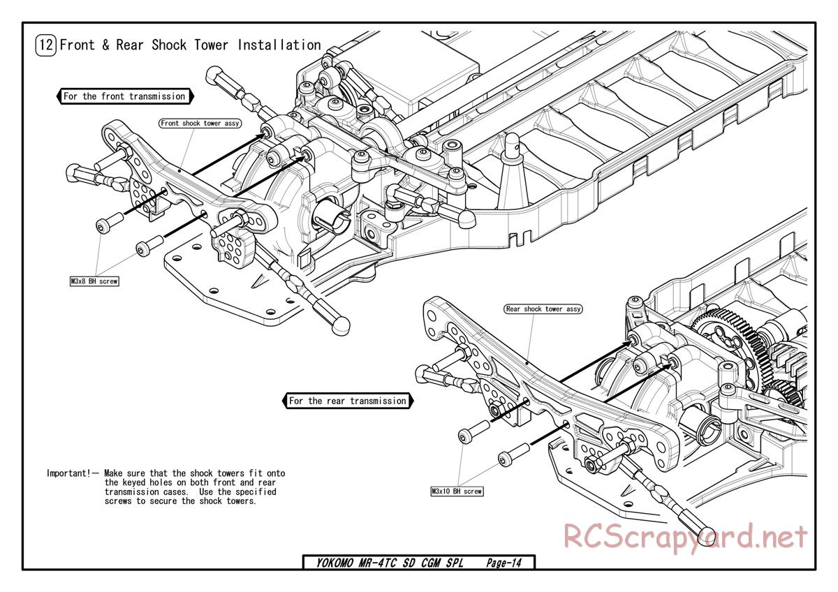 Yokomo - MR-4TC SD CGM Special - Manual - Page 14