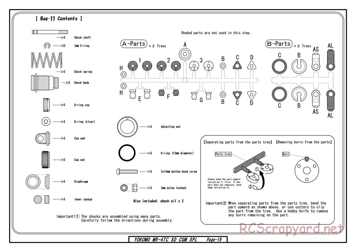 Yokomo - MR-4TC SD CGM Special - Manual - Page 19