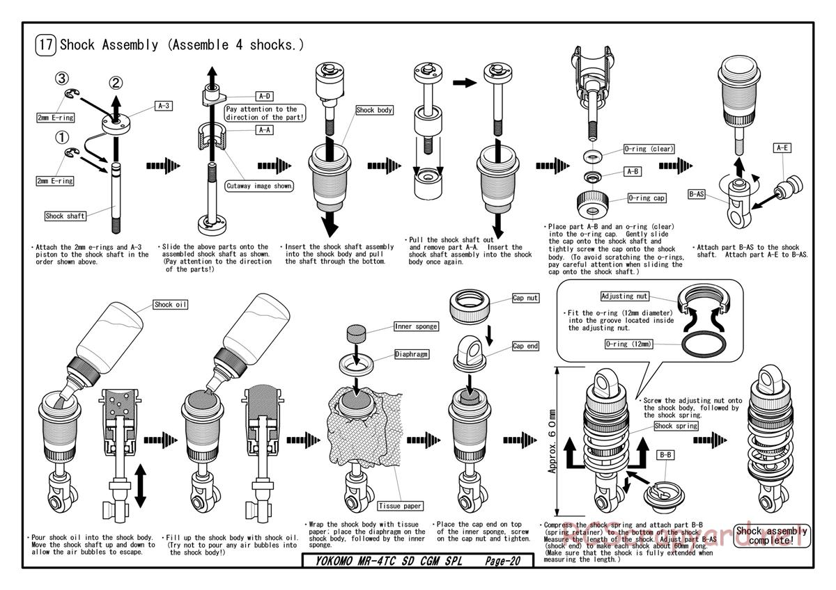 Yokomo - MR-4TC SD CGM Special - Manual - Page 20