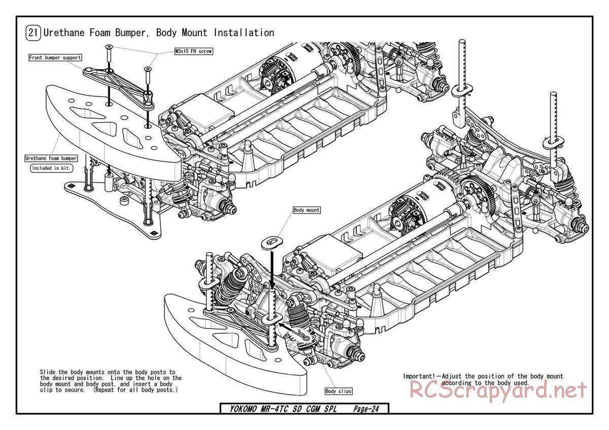 Yokomo - MR-4TC SD CGM Special - Manual - Page 24