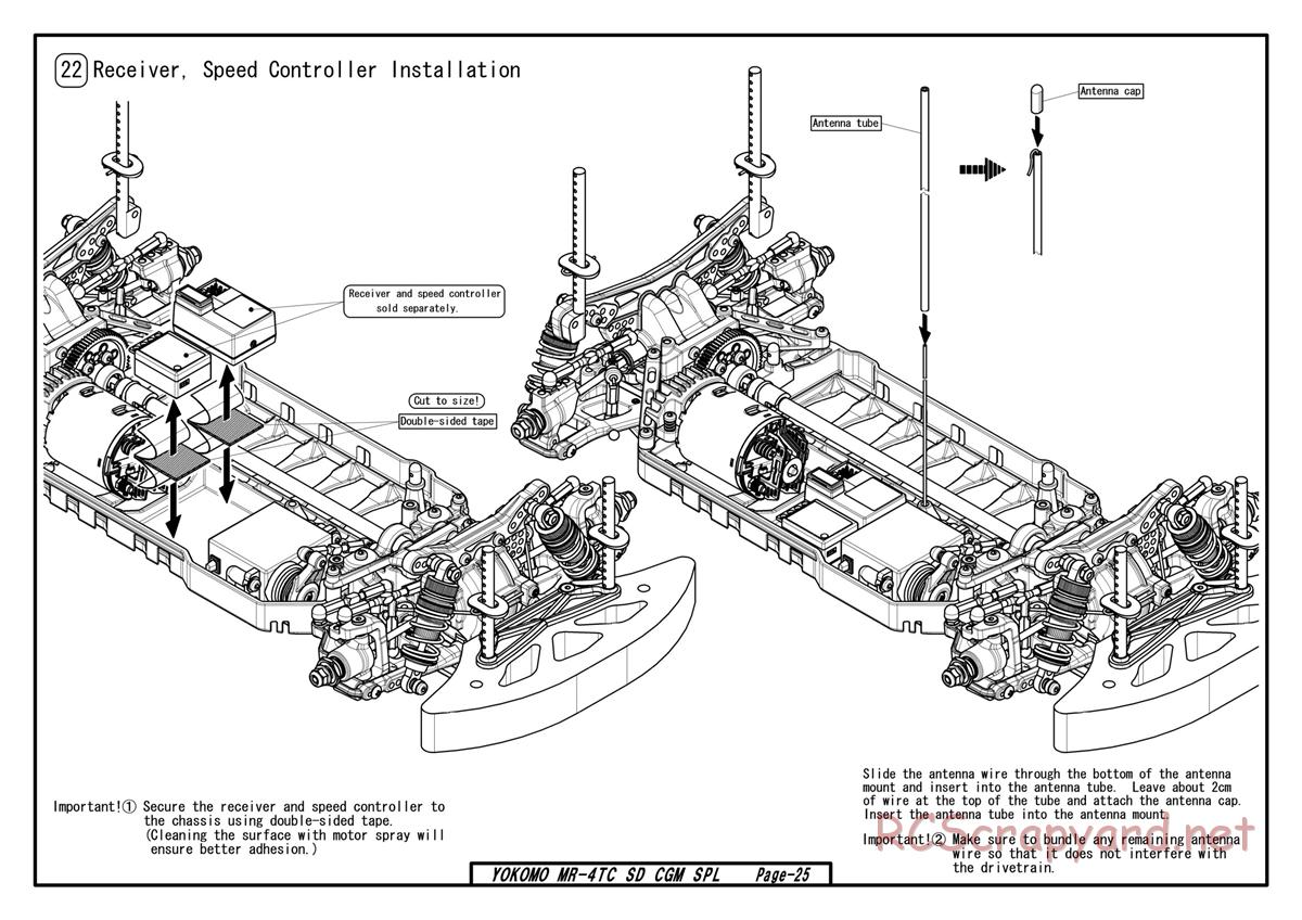 Yokomo - MR-4TC SD CGM Special - Manual - Page 25