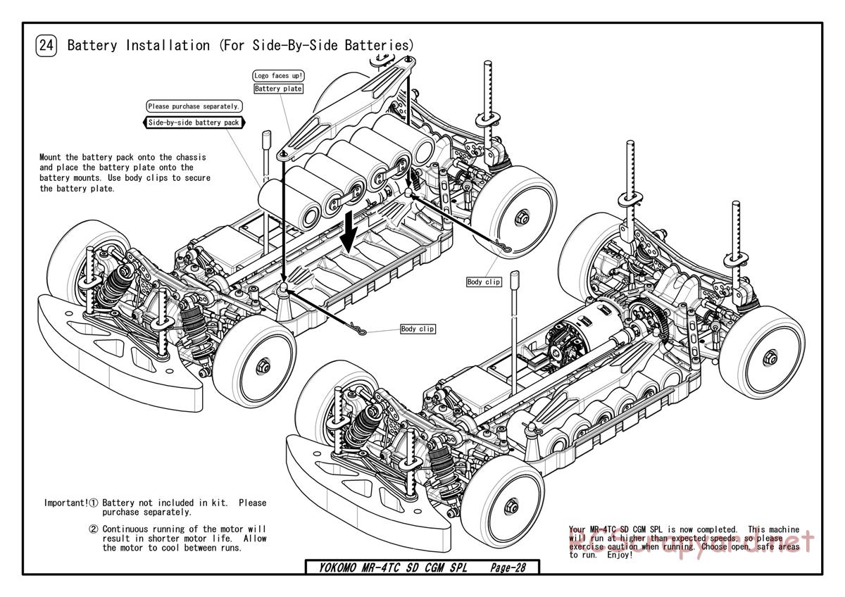 Yokomo - MR-4TC SD CGM Special - Manual - Page 28