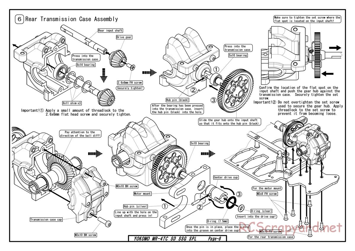 Yokomo - MR-4TC SD SSG - Manual - Page 8