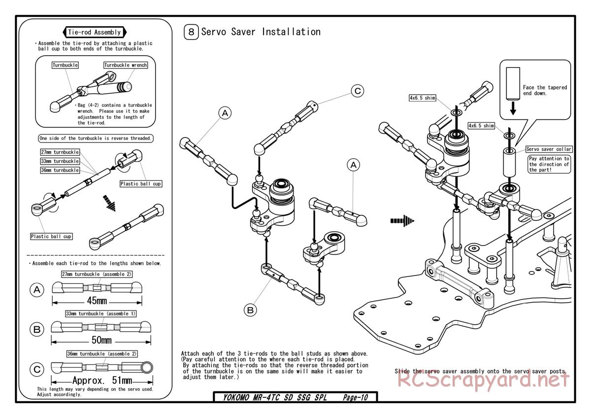 Yokomo - MR-4TC SD SSG - Manual - Page 10