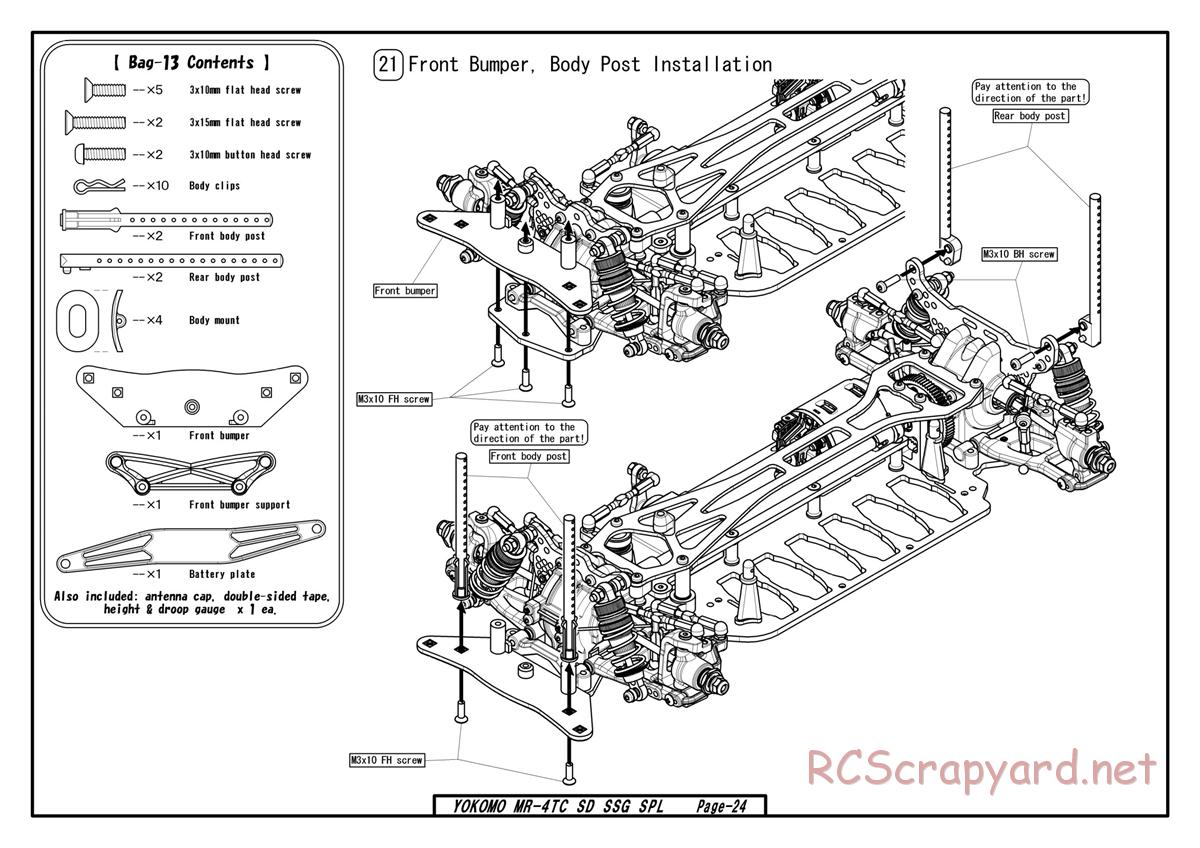 Yokomo - MR-4TC SD SSG - Manual - Page 24